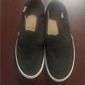 Sanuks Slipon Black Shoes